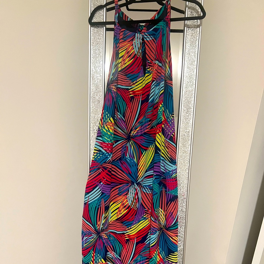 Multicolored BCBG Tropical Maxi Dress